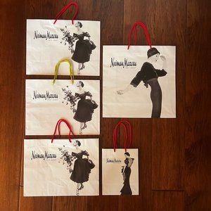 5-Neiman Marcus 100th Anniversary Shopping Bags